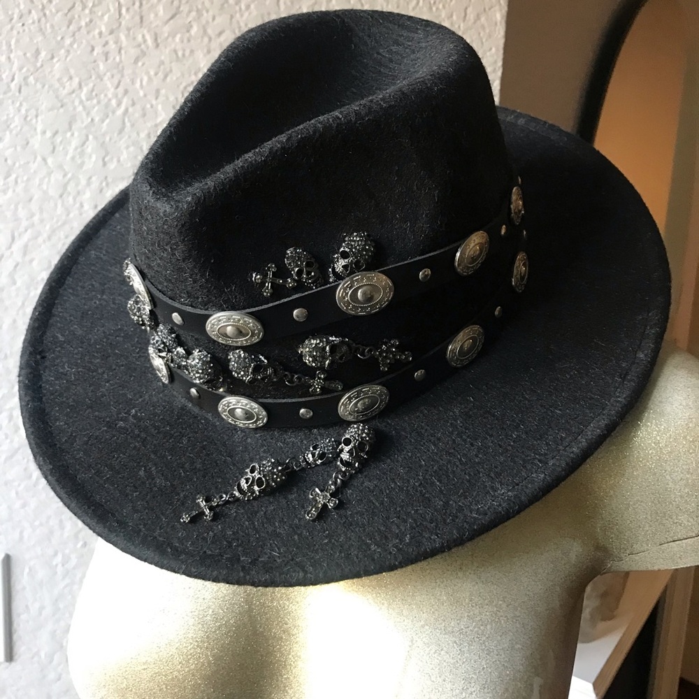 HP Black Wool Gothic Fedora